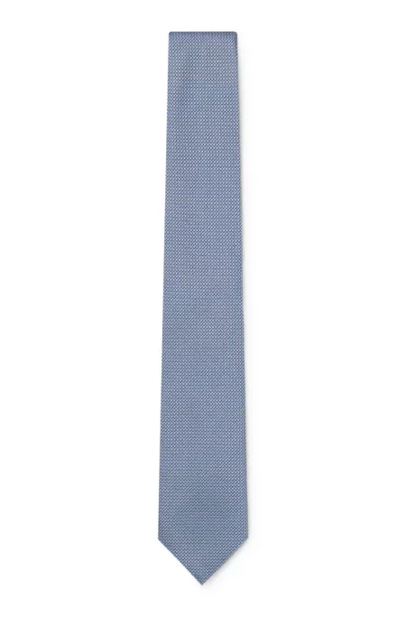 Silk-blend tie with micro pattern