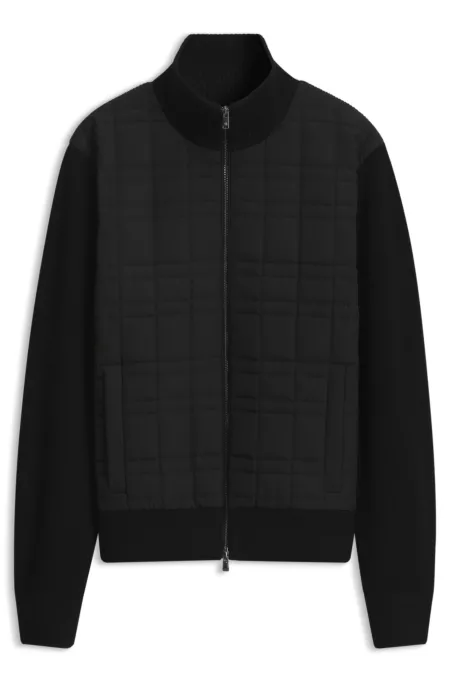 Veste hybride en laine vierge