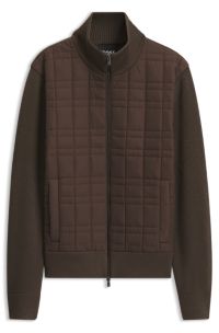 Virgin-wool hybrid jacket , Dark Brown