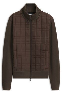 Virgin-wool hybrid jacket 