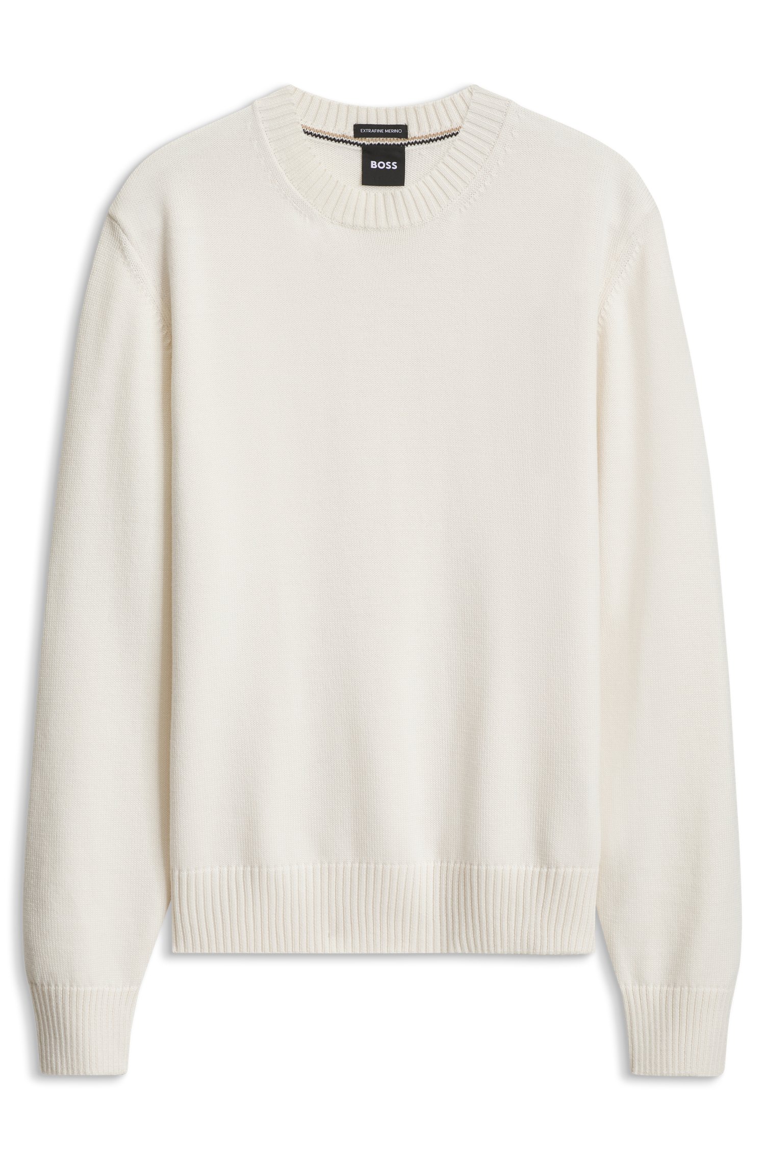 Boss Merino-wool sweater stickade tröjor herr