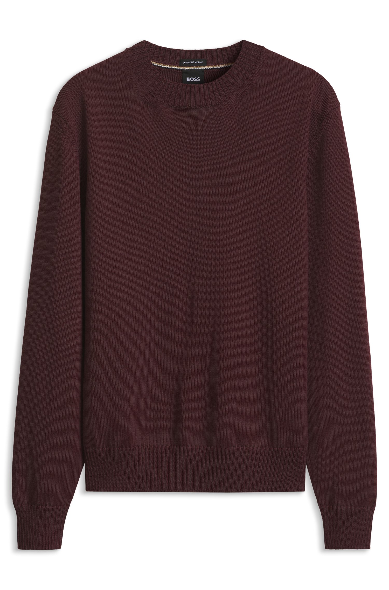 Boss Merino-wool sweater stickade tröjor herr