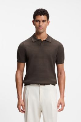 Knit-cotton sweater, Dark Brown