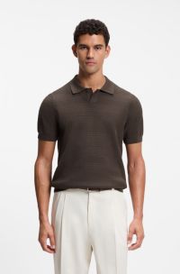 Knit-cotton sweater, Dark Brown