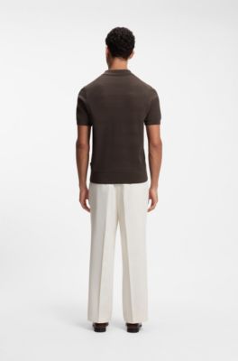Knit-cotton sweater, Dark Brown