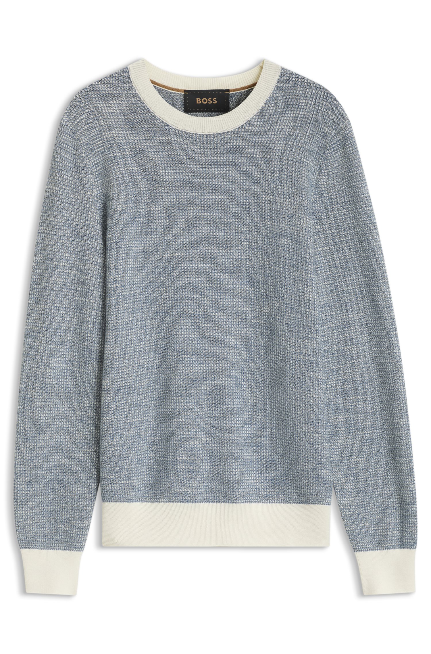 Boss Cotton-silk sweater stickade tröjor herr