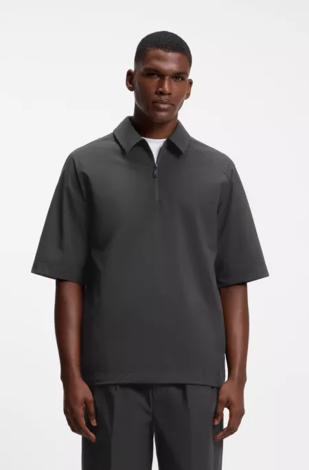 BOSS x AO quarter-zip overshirt