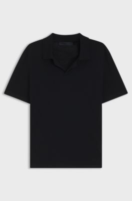 BOSS BY BECKHAM knit polo in virgin wool, Dark Blue