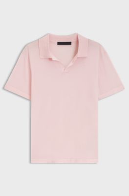 BOSS BY BECKHAM knit polo in virgin wool, Light Pink