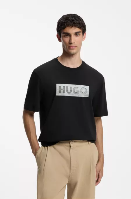 Statement graphic-print T-shirt in cotton jersey