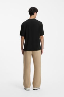 Statement graphic-print T-shirt in cotton jersey, Black