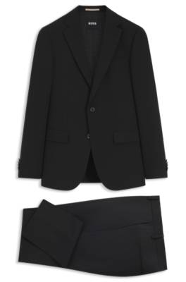 Two-piece suit in a melange stretch-wool blend 1