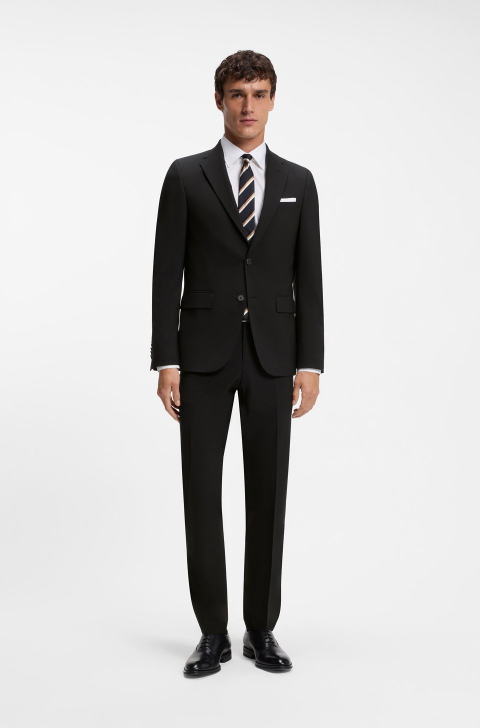 Two-piece virgin-wool-blend suit