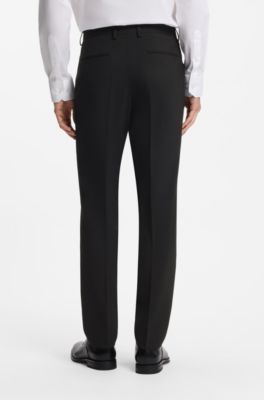 Two-piece wool-blend suit, Black