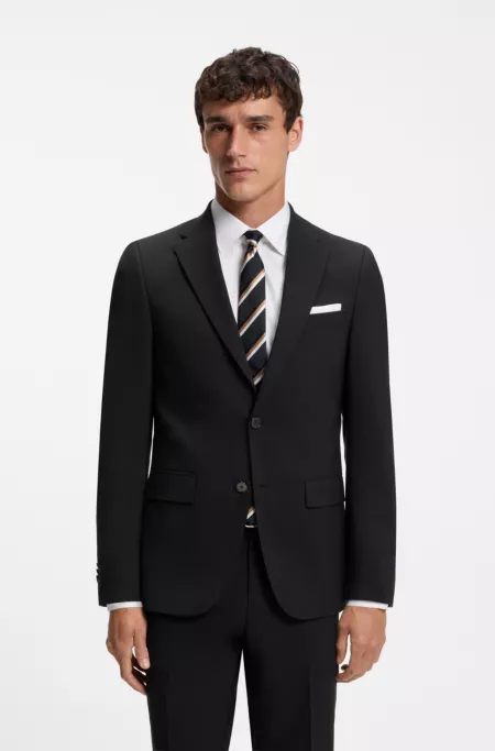 Two-piece virgin-wool-blend suit
