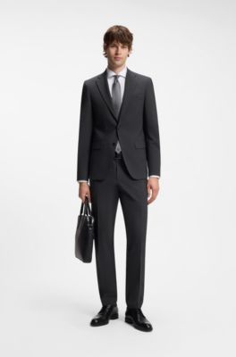 Two-piece wool-blend suit, Dark Grey