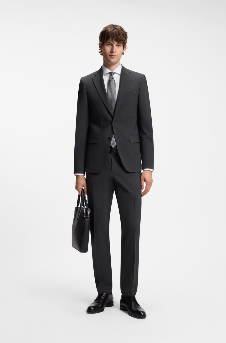 Two-piece virgin-wool-blend suit