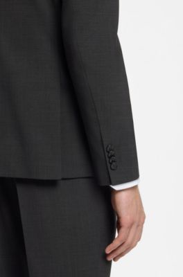 Two-piece wool-blend suit, Dark Grey