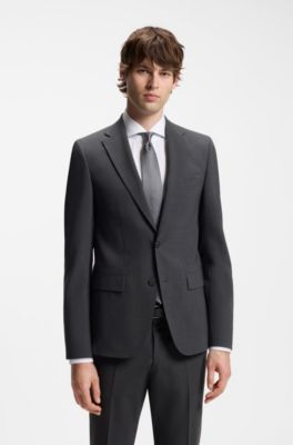 Two-piece wool-blend suit, Dark Grey