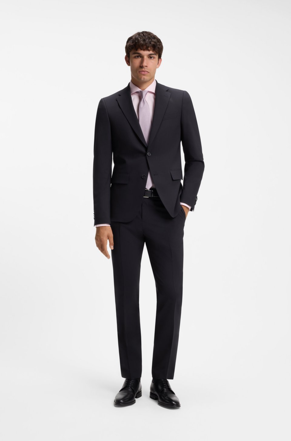 Two-piece virgin-wool-blend suit