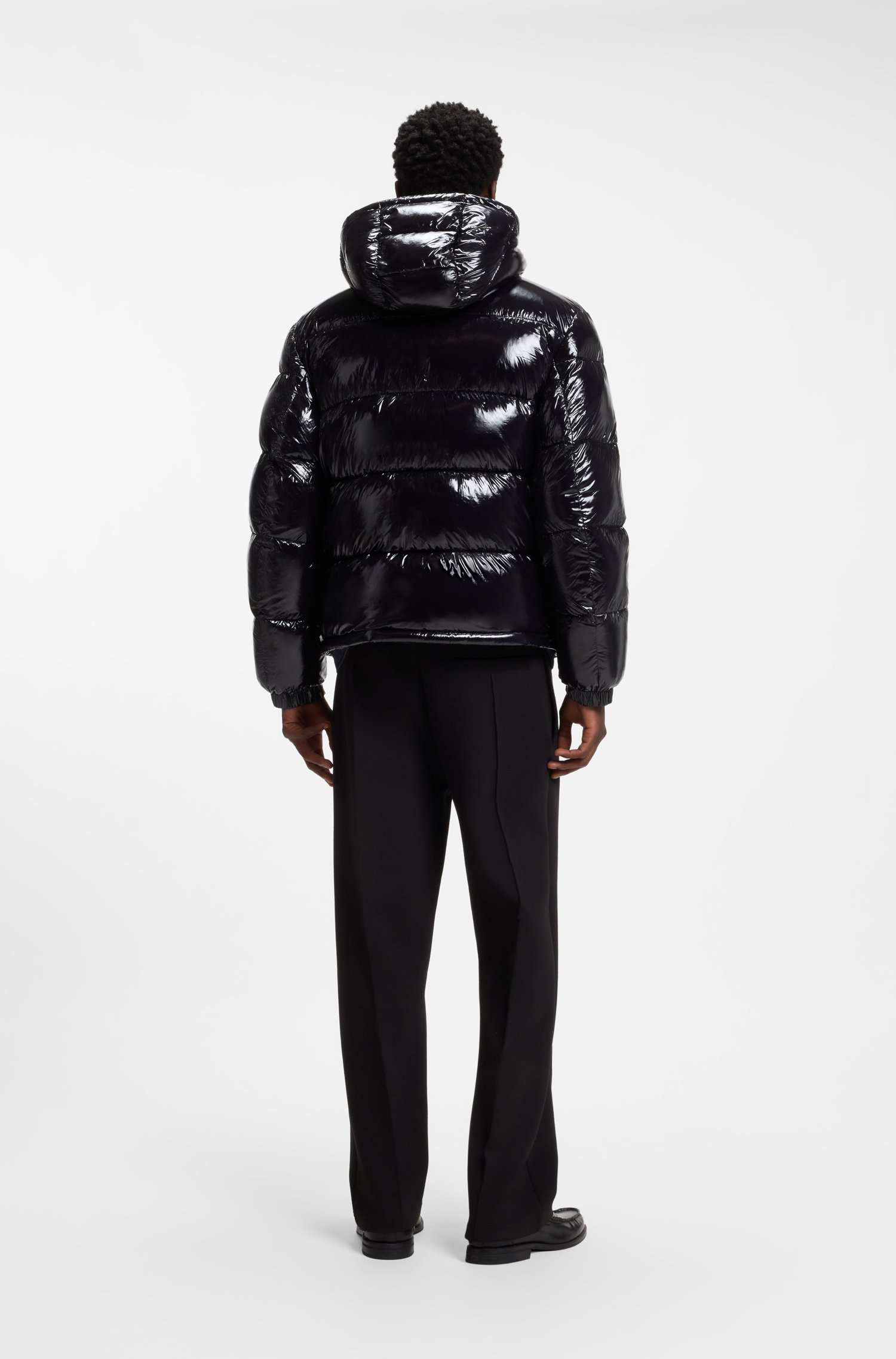 Hugo Water-repellent padded jacket with lacquered finish jackor herr – bild 2