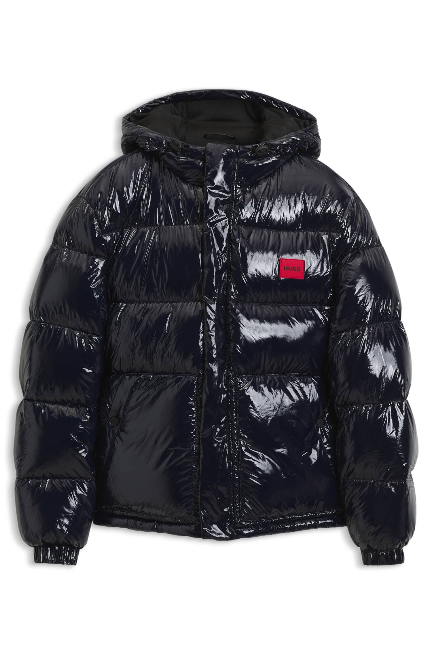 Hugo Water-repellent padded jacket with lacquered finish jackor herr – bild 4