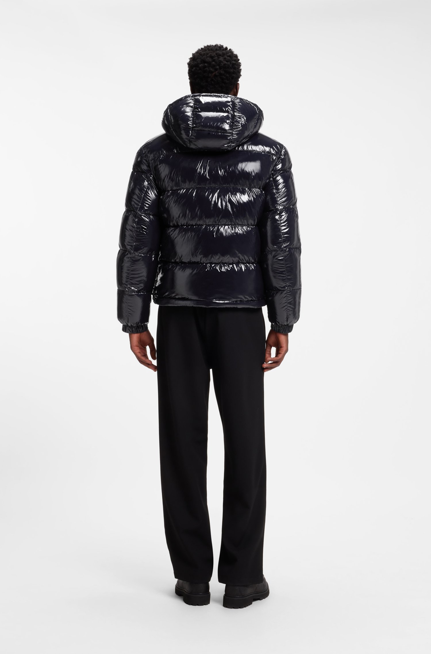 Hugo Water-repellent padded jacket with lacquered finish jackor herr – bild 2