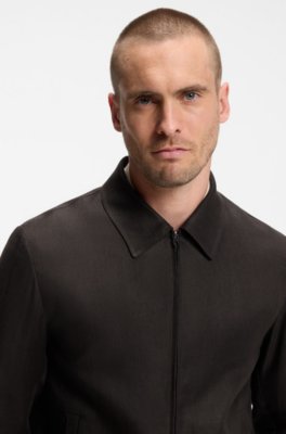BY BECKHAM relaxed-fit linen jacket 3