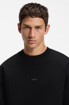 Cotton-blend sweatshirt, Black