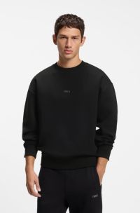 Cotton-blend sweatshirt, Black