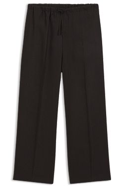 BOSS BY BECKHAM relaxed-fit linen trousers