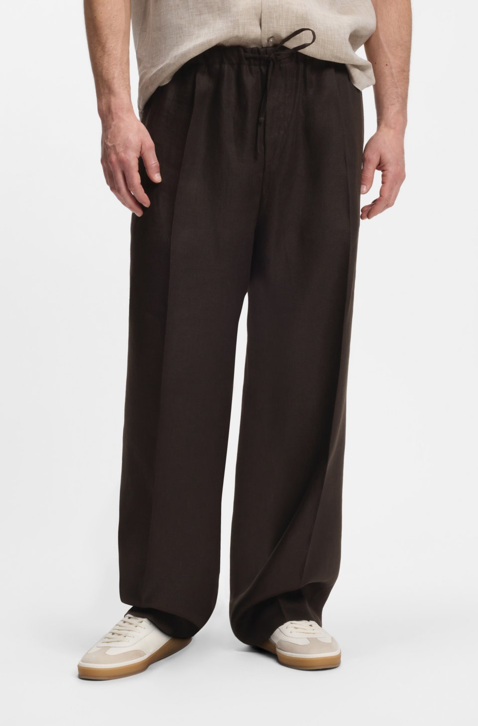 BY BECKHAM relaxed-fit linen trousers