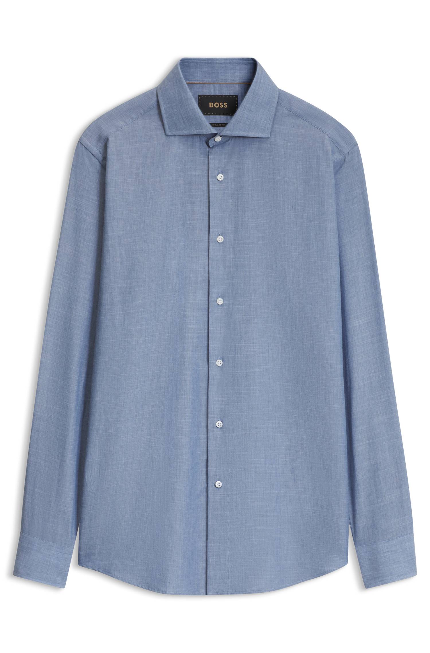 Boss Regular-fit cotton-cashmere shirt skjortor & blusar herr – bild 4