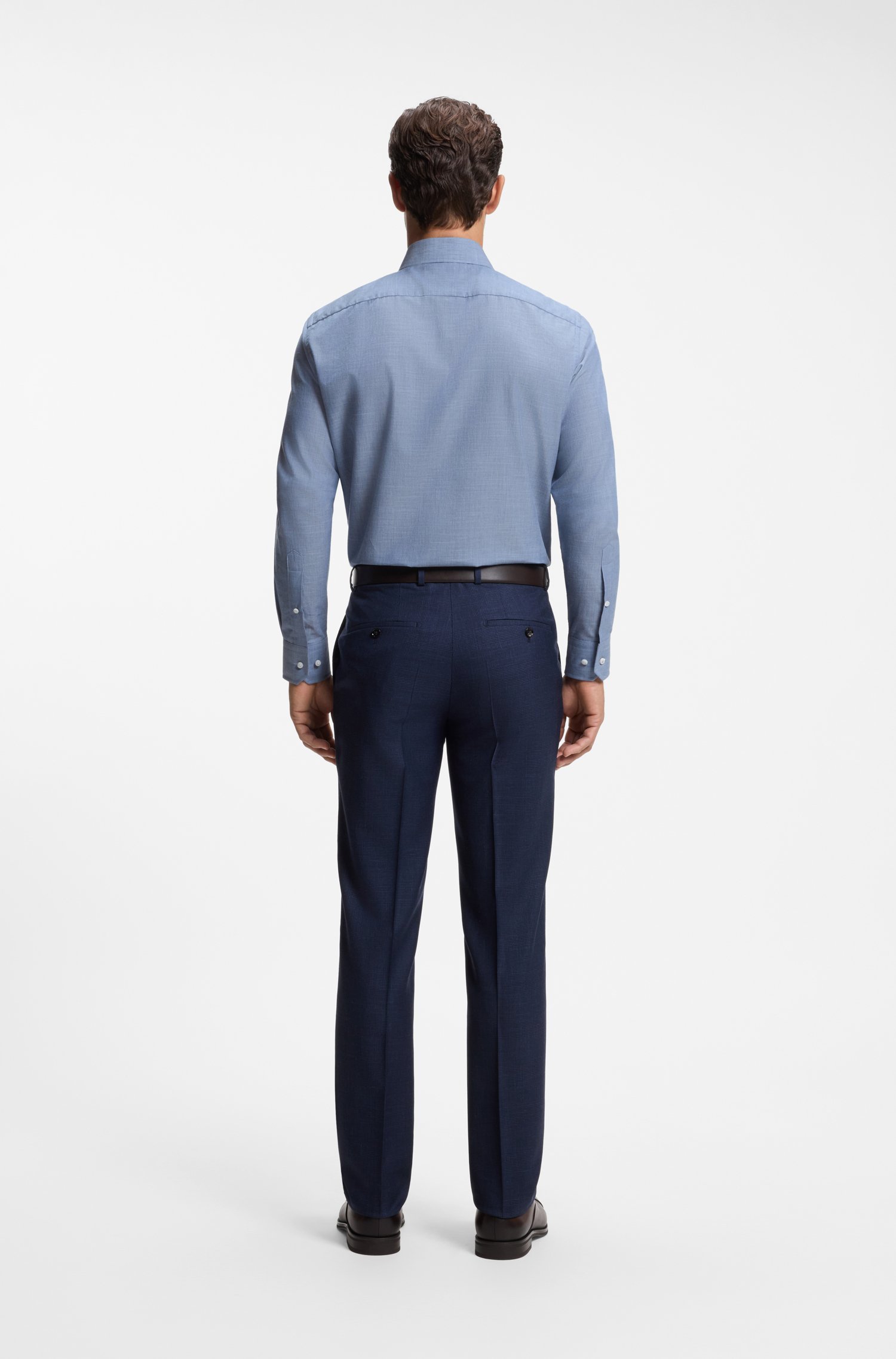 Boss Regular-fit cotton-cashmere shirt skjortor & blusar herr – bild 3
