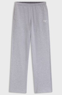 Bas de surv&ecirc;tement Relaxed en coton avec logo manuscrit, Gris chin&eacute;