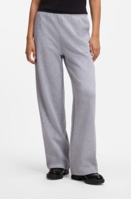 Bas de surv&ecirc;tement Relaxed en coton avec logo manuscrit, Gris chin&eacute;