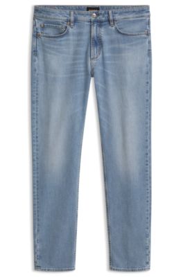 Slim-fit jeans in brushed cashmere denim, Light Blue