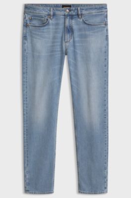 Slim-fit jeans in brushed cashmere denim, Light Blue