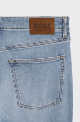 Slim-fit jeans with cashmere, Light Blue