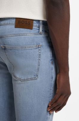 Slim-fit jeans with cashmere, Light Blue