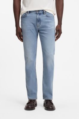 Slim-fit jeans with cashmere, Light Blue