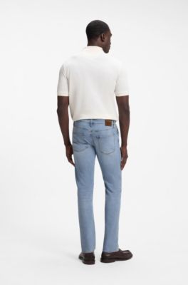 Slim-fit jeans with cashmere, Light Blue