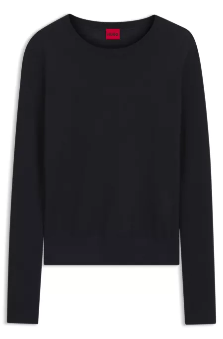 Crew-neck sweater in extra-fine merino wool