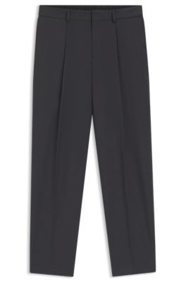 リラックスフィットパンツ コンフォートストレッチ ファブリック, ダークグレー