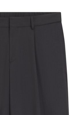 リラックスフィットパンツ コンフォートストレッチ ファブリック, ダークグレー