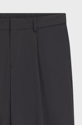 Relaxed-fit trousers in comfort-stretch fabric, Dark Grey