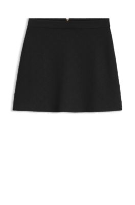 Logo-jacquard skirt, Black