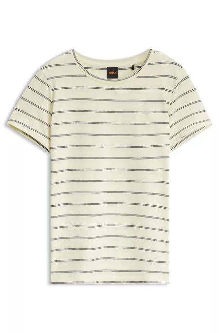 Camiseta regular fit en algodón a rayas
