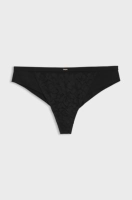 Lace briefs, Black