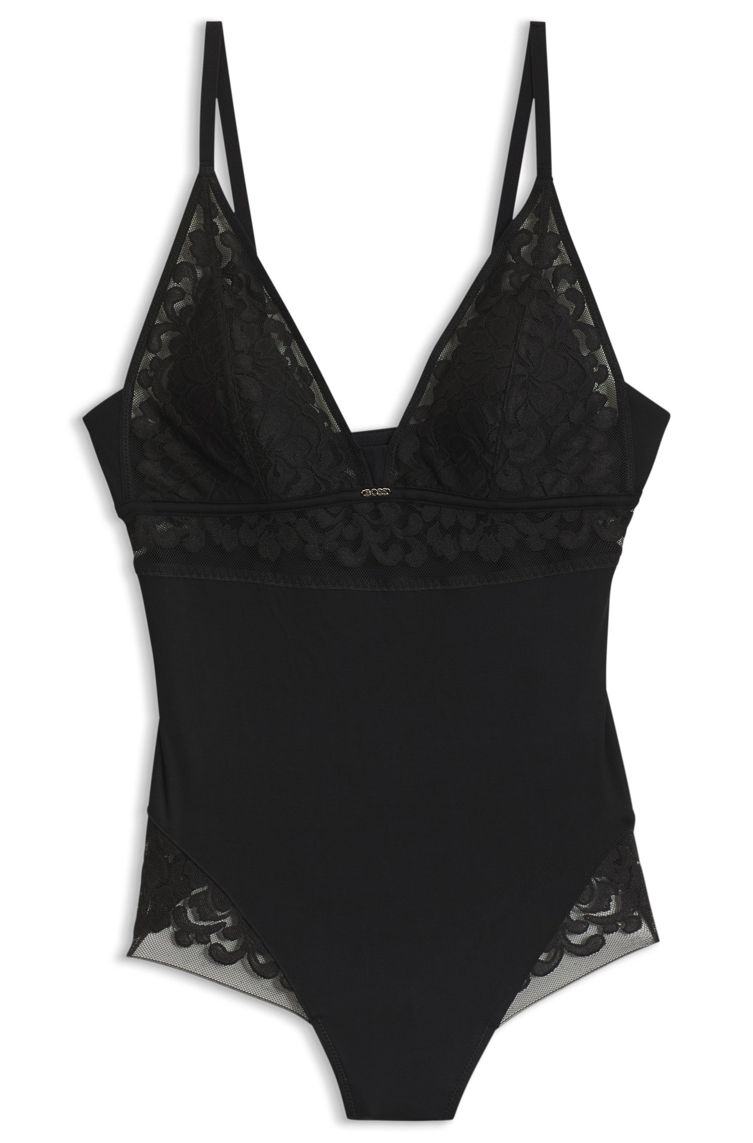 Boss Lace-trimmed bodysuit bodies dam